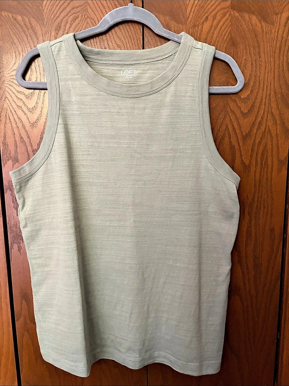 LOFT Women's Tank Top in Green Large Like New